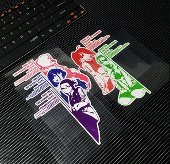 

LEFT SIDE Car Reflective Sticker Fashion Cartoon Anime DIY Car Scratch Stickers Creative Decoration Rear Window Stickers