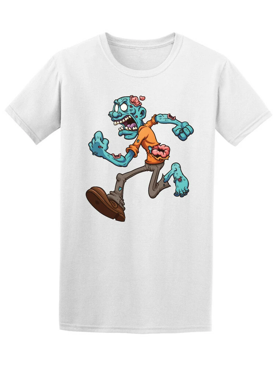 

Angry Cartoon Running Zombie Tee - Image By Vintage Graphic Tee Shirt