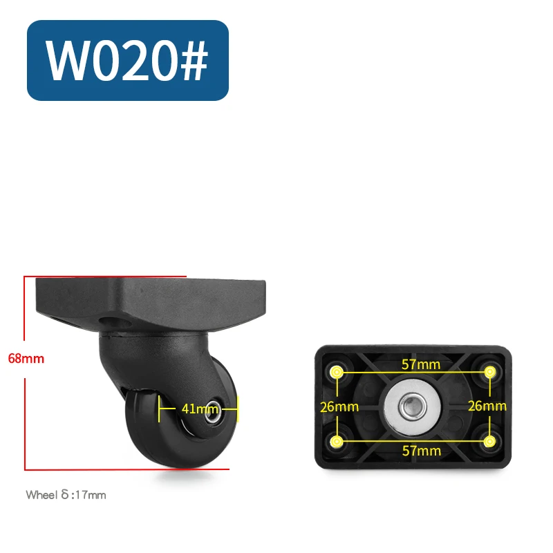 Luggage wheel replacement aircraft password box universal wheel mute wheel roller maintenance shock absorption 20 inch 26 inch