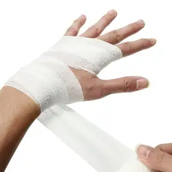 Bandagem elástica autoadesiva impermeável da proteção da segurança dos primeiros socorros 5m kit de primeiros socorros bandagens coesas não tecidas