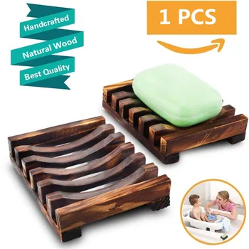 

New Style Natural Wooden Soap Dish Wood Soap Tray Holder Storage Soap Rack Plate Box Container For Bath Shower Plate Bathroom