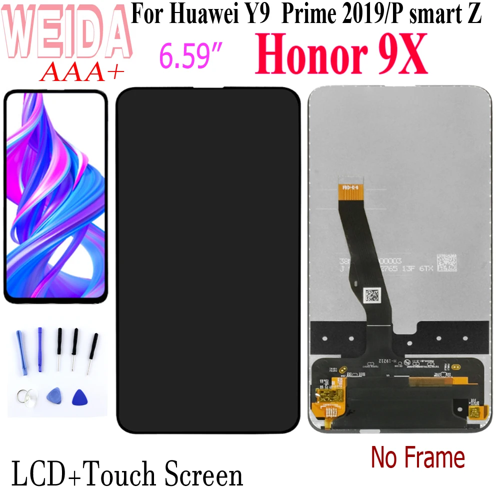 

6.59" For Huawei Honor 9X LCD Display for HUAWEI P Smart Z / Y9 Prime 2019 LCD Screen + Touch Digitizer STK-LX1 STK-L22 STK-LX3