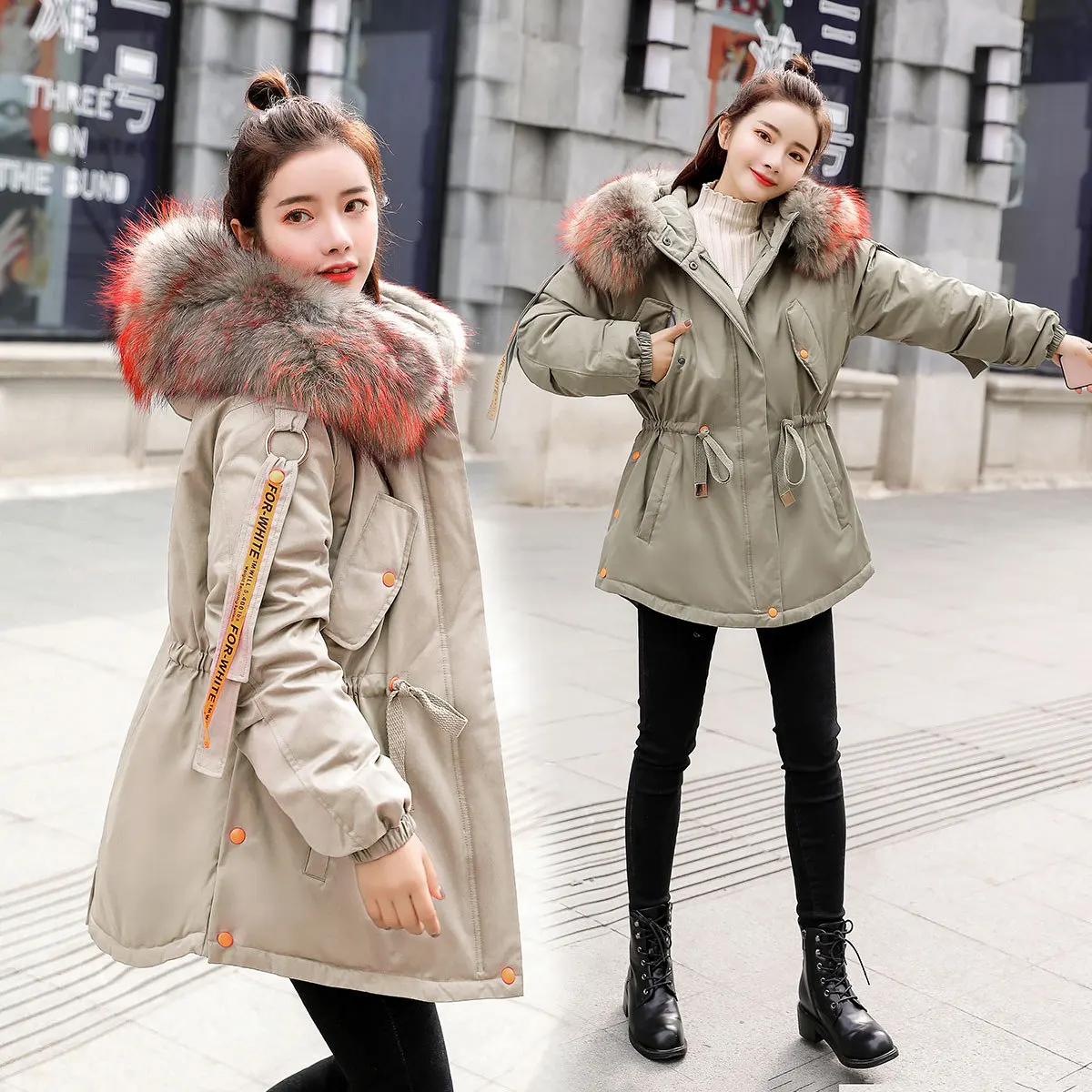 

According to Such as Show Yr with High Imitation Fur Collar 2019 Winter Cotton-padded Clothes/Cotton Coat Fashion Comfortable Mi
