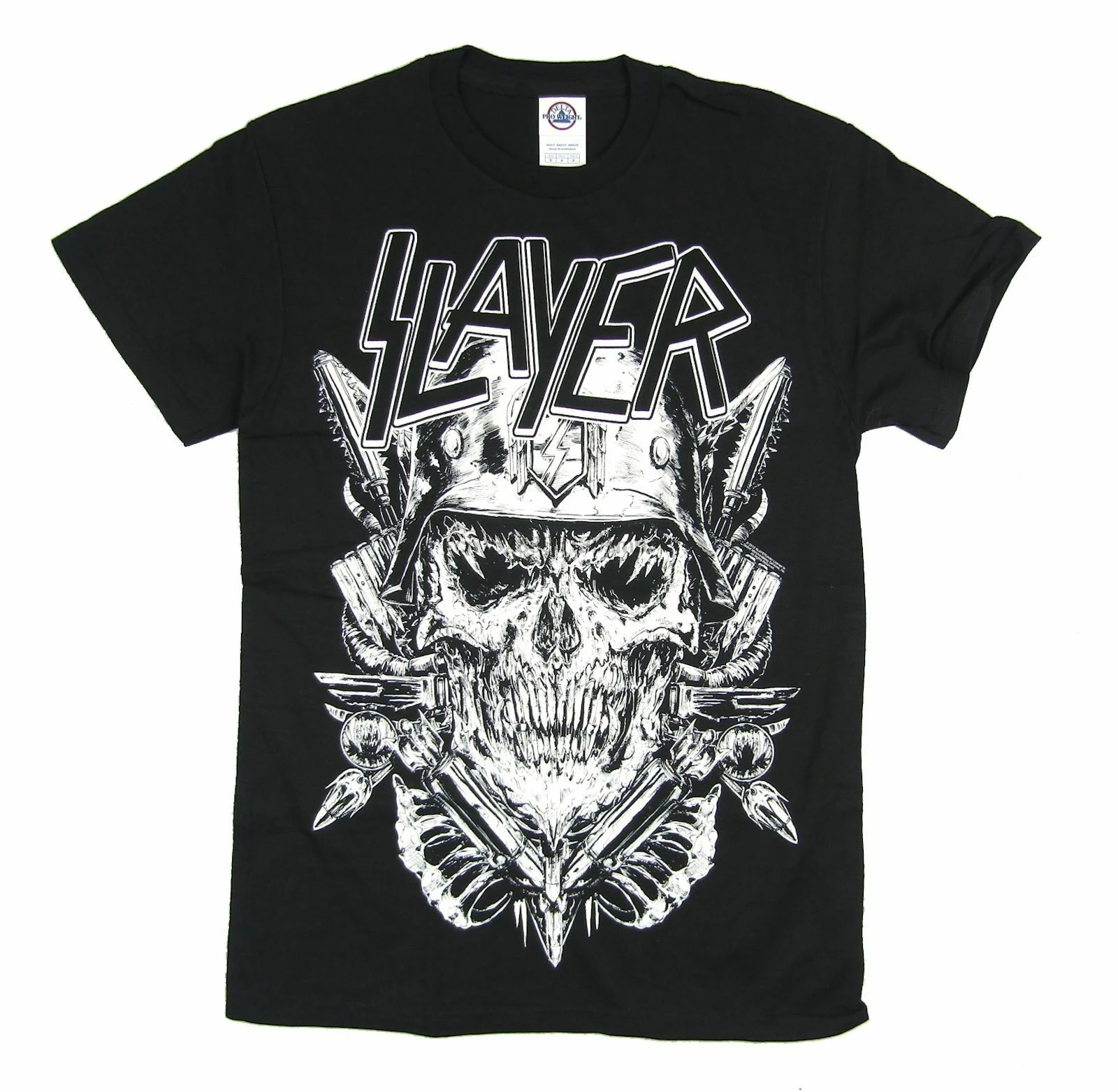 Slayer White Wehrmacht Skull Black T 