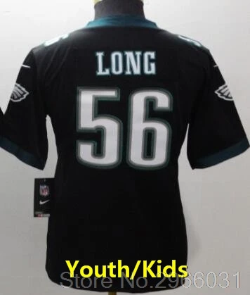 Philadelphia Качественные Детские Молодежные 36 Jay Ajayi 17 Alshon Jeffery 20 Brian davkins 27 Malcolm Jenkins 56 Chris Long jersey - Цвет: for kids youth