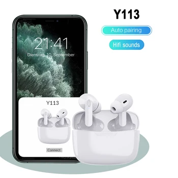 

Y113 TWS Wireless Earphone Bluetooth 5.0 Dual Mic Stereo Noise Reduction Headphones Touch Control Earbuds Long Standby 300mAH
