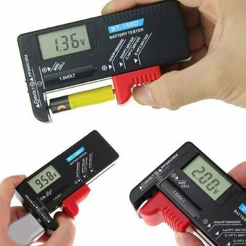 

Universal BT-168D Digital LCD AA/AAA 9V/1.5V Button Cell C D Battery Volt Tester Color-coded Display With Good