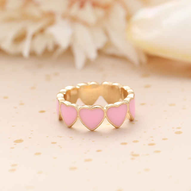 Gal Ring Alien Flower Queen Rings Namel Thick Ring Size Luxury Spring Fine Lucky Jewelry Heart Clouds Rings for Women Gift