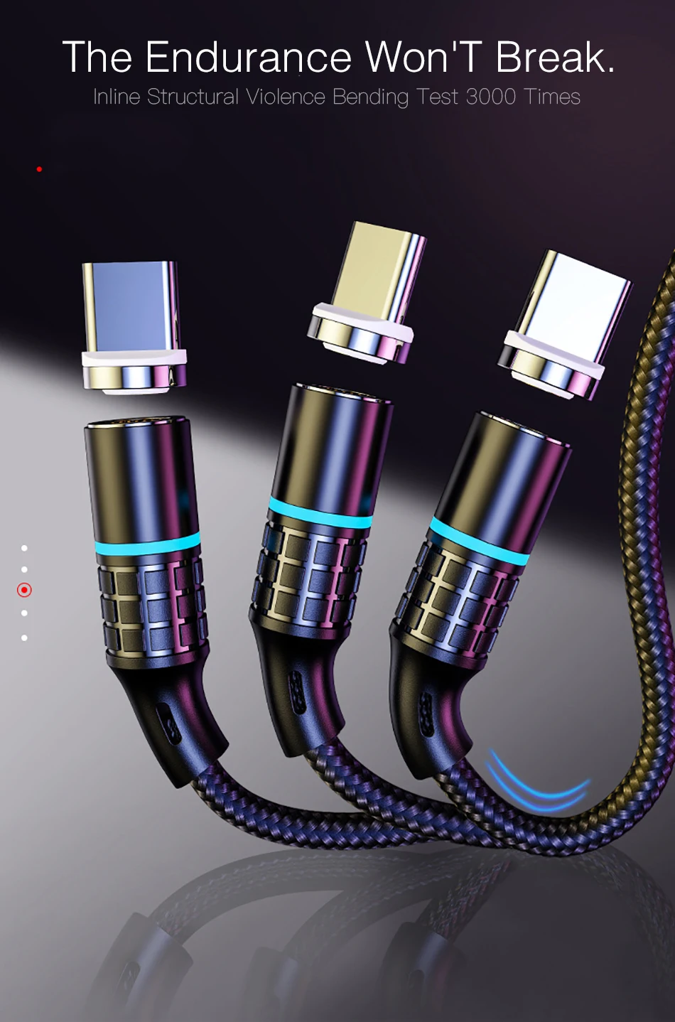 Зарядное устройство для телефона Магнитный кабель Быстрая зарядка 3A Micro usb type C для iPhone XS samsung зарядное устройство Магнитный зарядный кабель для телефона
