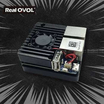 

RealQvol Simple Metal Housing for The NanoPi R2S Protective Shell Accessories Aluminum Alloy Case Cooling with Fan