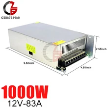 12 v fonte de alimentação de comutação 83a 1000 w ac para dc led strip fonte de alimentação adaptador transformador led fonte de alimentação regulador de tensão