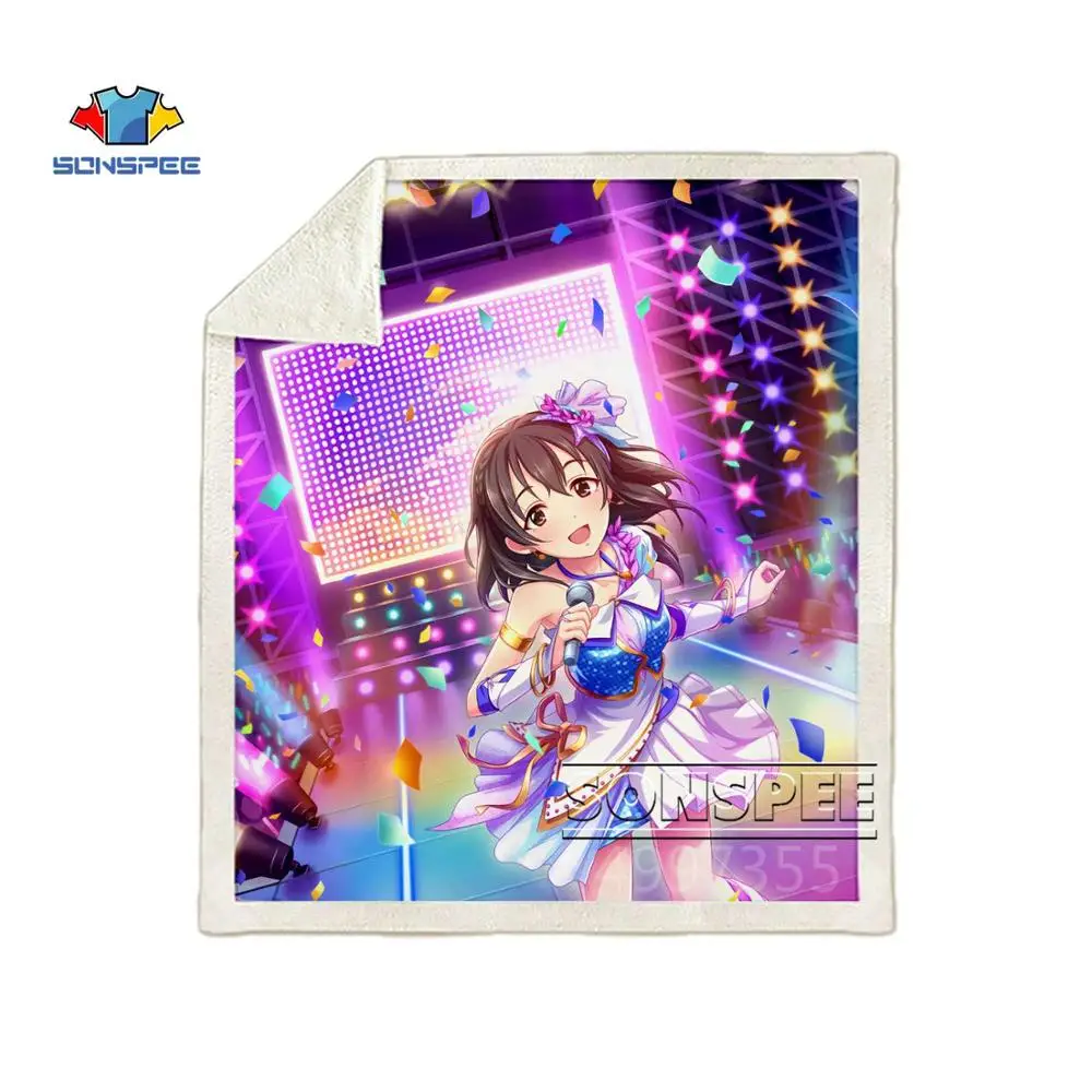 SONSPEE Idol Master Золушка Девушка Дети взрослый 3d принт одеяло Теплый диван Стёганое одеяло покрывало путешествия постельные принадлежности магазин при фабрике K107