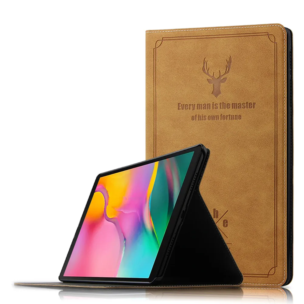OMESHIN для Samsung Galaxy Tab A 10 1 T510/T515 чехол с подставкой из ПУ + кожи магнитом умный