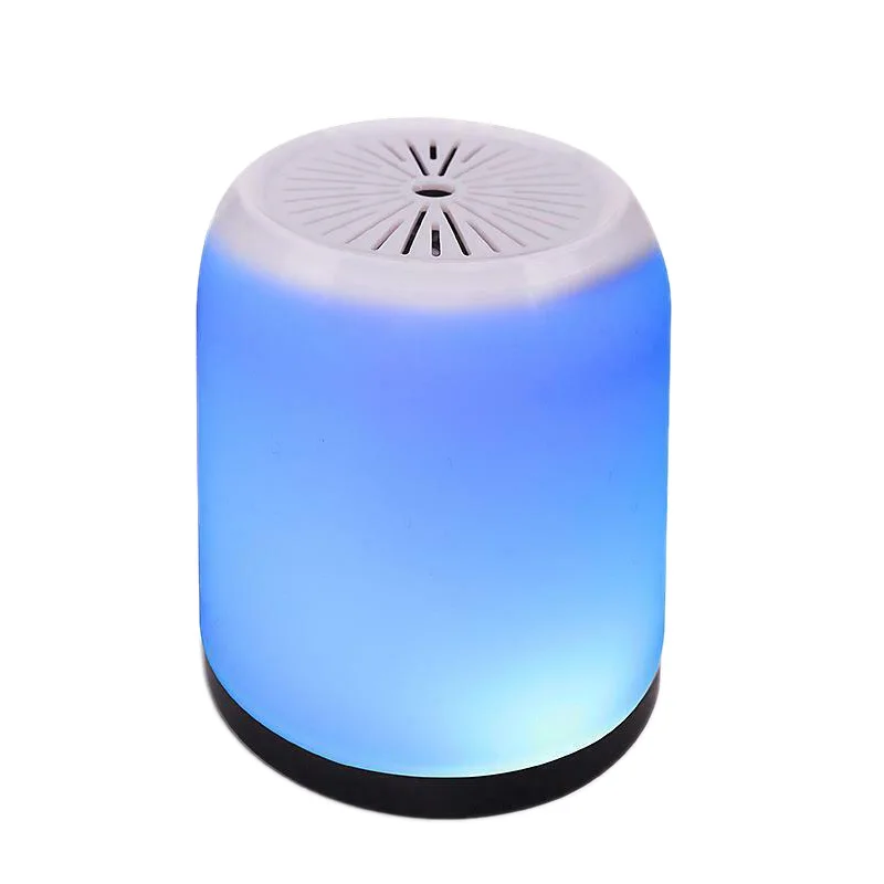 

Night Light Bluetooth Speaker, Portable Wireless Bluetooth Speaker,LED Lights Stereo Subwoofer, Support Mini TF Card Hot -Black