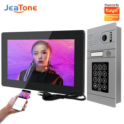 Jeatone – visiophone intelligent 10 pouces, wi fi, caméra pour la maison, avec code d'accès, déverrouillage à distance, 960P, gardien de but, AC 220V 