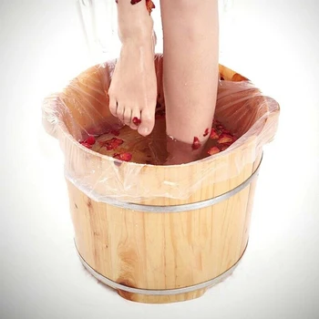 

90pcs Foot Tub Liner Sanitary Transparent Bath Basin Bag Lightweight Home Accessories Disposable Pedicure Spa Environmentally