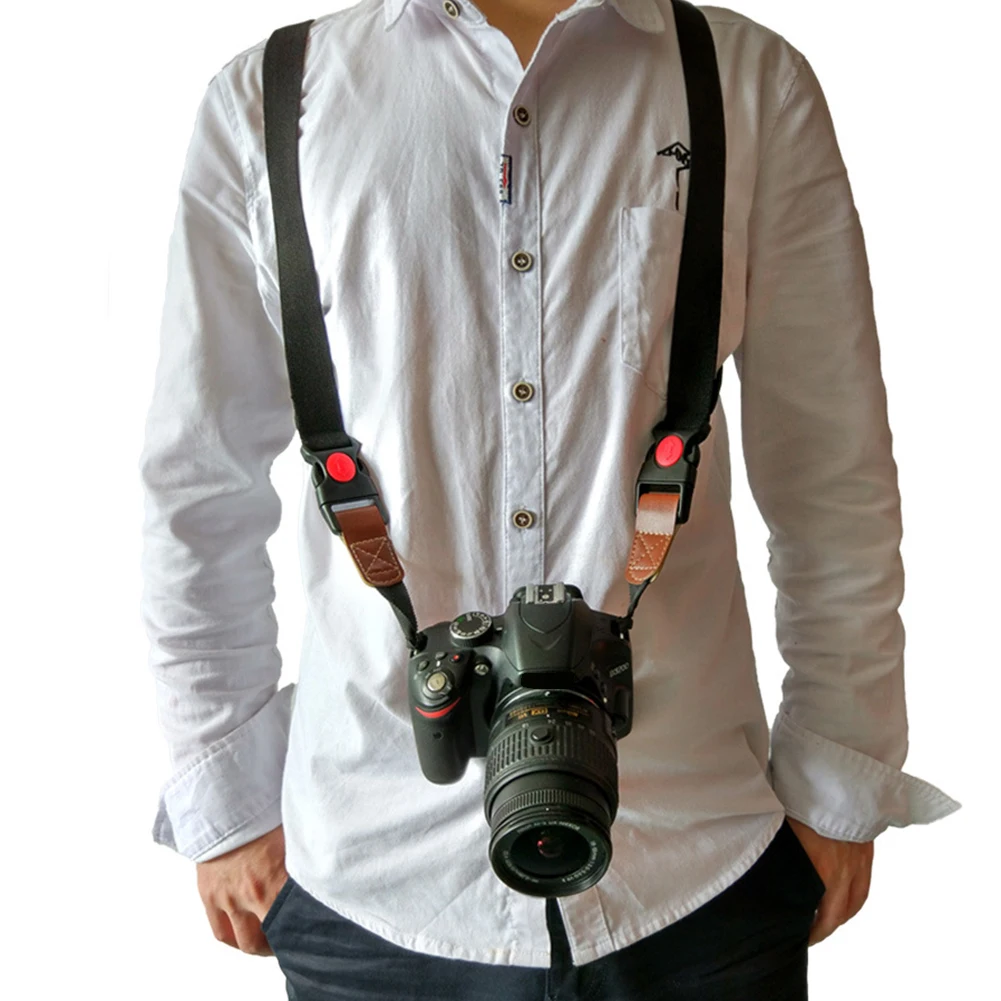 SLR Accessories Neck Portable Camera Strap Lanyard Quick Release Double Shoulder Adjustable Belt Universal Buckle For Xiaoyi SJ