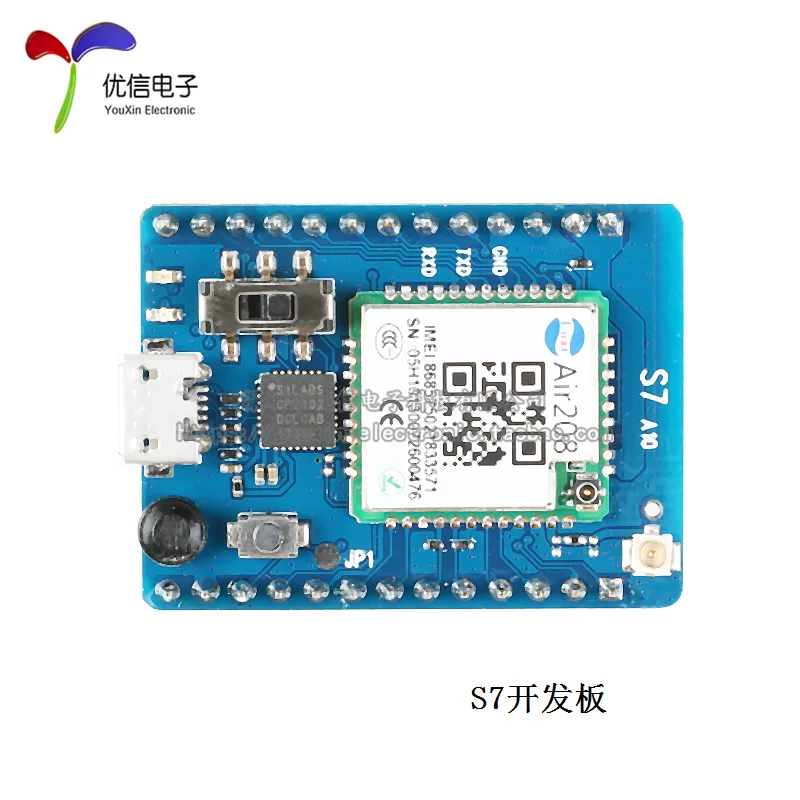 Четырехдиапазонный модуль связи Air208 GSM/GPRS AT command/open source Luat/IoT S7 макетная плата |