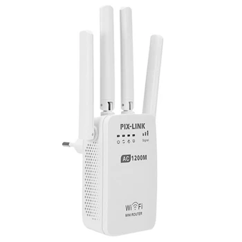

AC1200M Wireless Router Dual Band WiFi 4 Antennas Wide Coverage Easy Setup Wifi Range Amplifier US/UK/EU/AU plug
