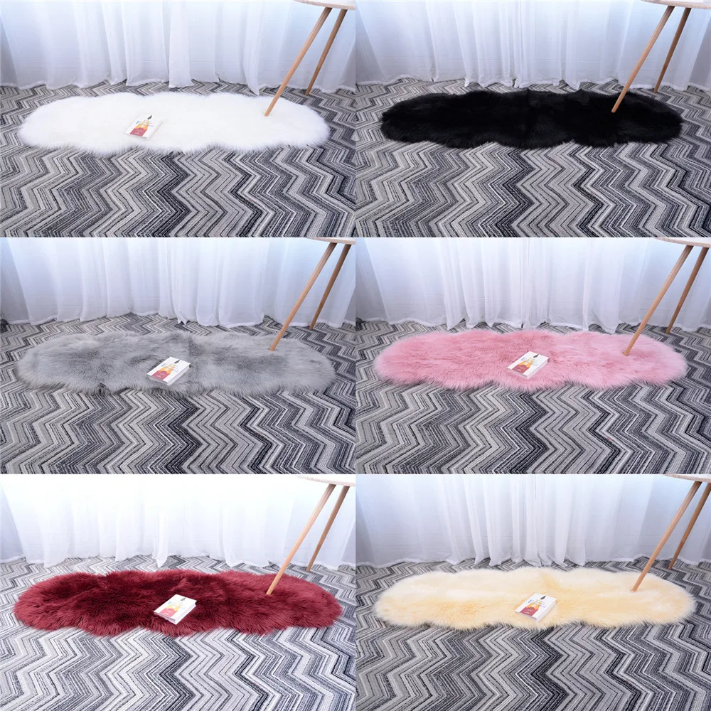 

Nordic INS living room carpet bedroom plush rug bay window balcony decoration mat bedside gray plush rug children crawling rug