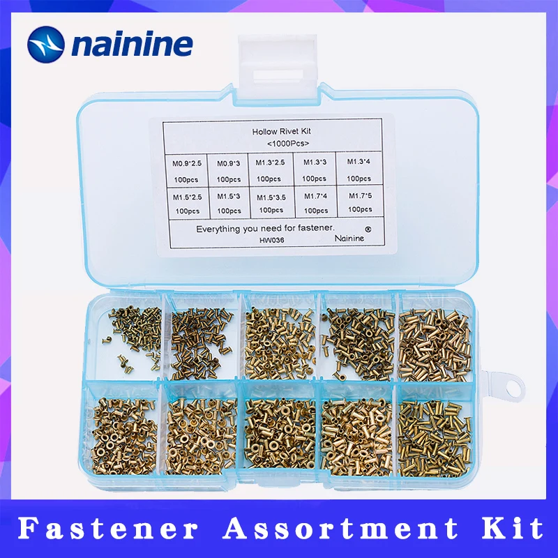 1000Pcs M0.9 M1.3 M1.5 M1.7 Mix GB876 Tubular Rivets Double sided Circuit Board PCB Nails Copper Hollow Rivet Nuts Kit B036|copper hollow rivet|hollow rivetstubular rivet - AliExpress