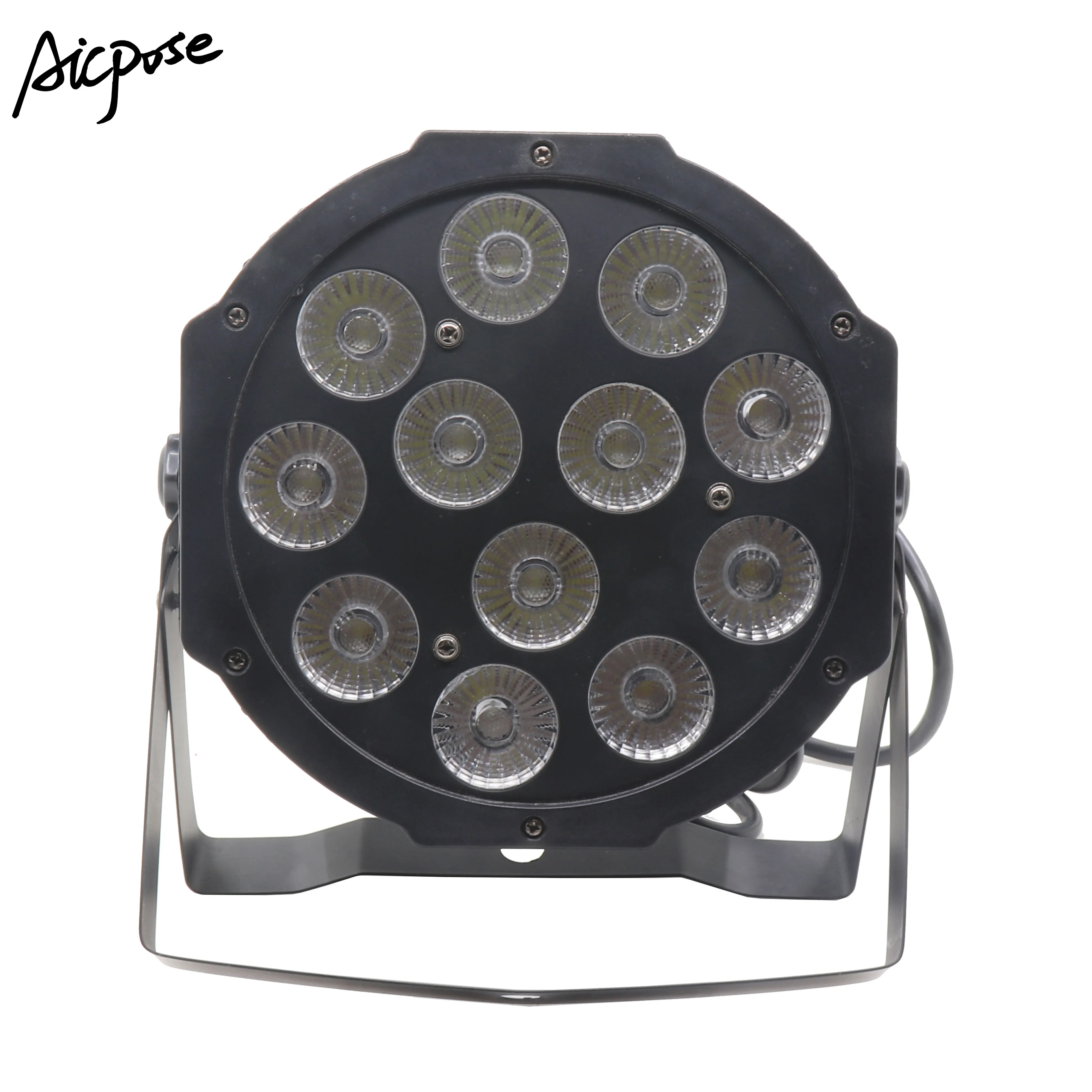 12x12 Вт led Par огни 12 шт. 12 Вт светодиодные лампы бусины RGBW 4в1 плоский par led dmx512 Диско Огни профессиональное студийное диджейское оборудование