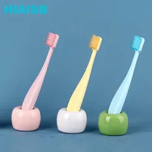 HIAISB/детская зубная щетка с ручкой для детей 2-6 лет, яркие цвета, детская зубная щетка, детская зубная щетка