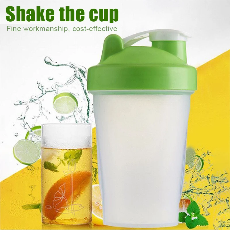 

400/600ml Shaker Bottle Sports Whey Protein Powder Mixing Cup Sealed Leakproof Shake Bottle with Stirring Ball My Drink Bottles