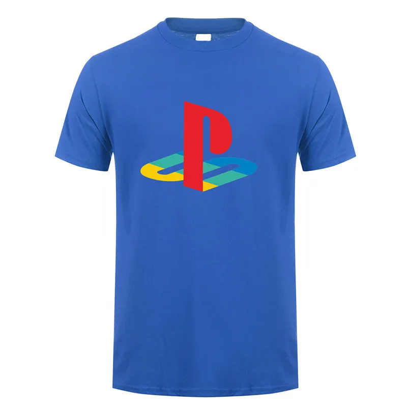 Playstation футболка мужские топы Игра Новая мода короткий рукав футболки мужские футболки - Цвет: Royal