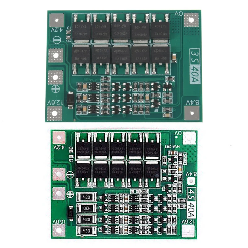 3S 40A Bms 11 1 V 12 6 18650 литиевая батарея защитная доска с сбалансированной версией для