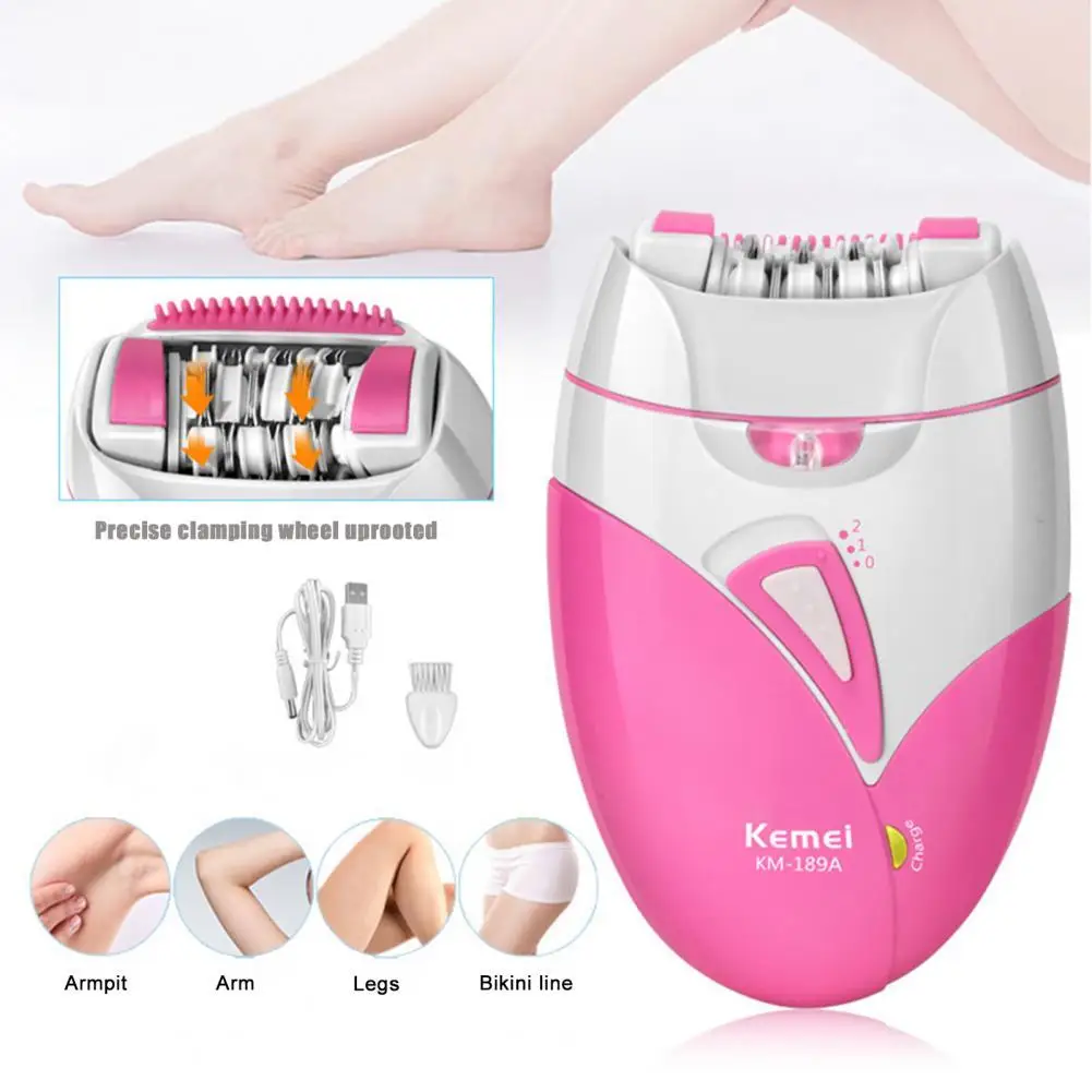 

USB Rechargable Female Epilator Women Shaver Hair Removal Electric Lady Shaving Trimmer Bikini Depilatory Legs Body depilador