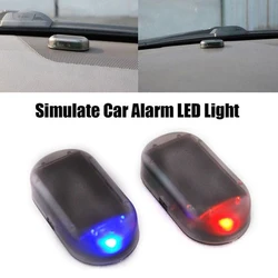 Lampe LED à énergie solaire pour l'intérieur de la voiture, Simulation de Simulation, lumière clignotante, alarme de vol 