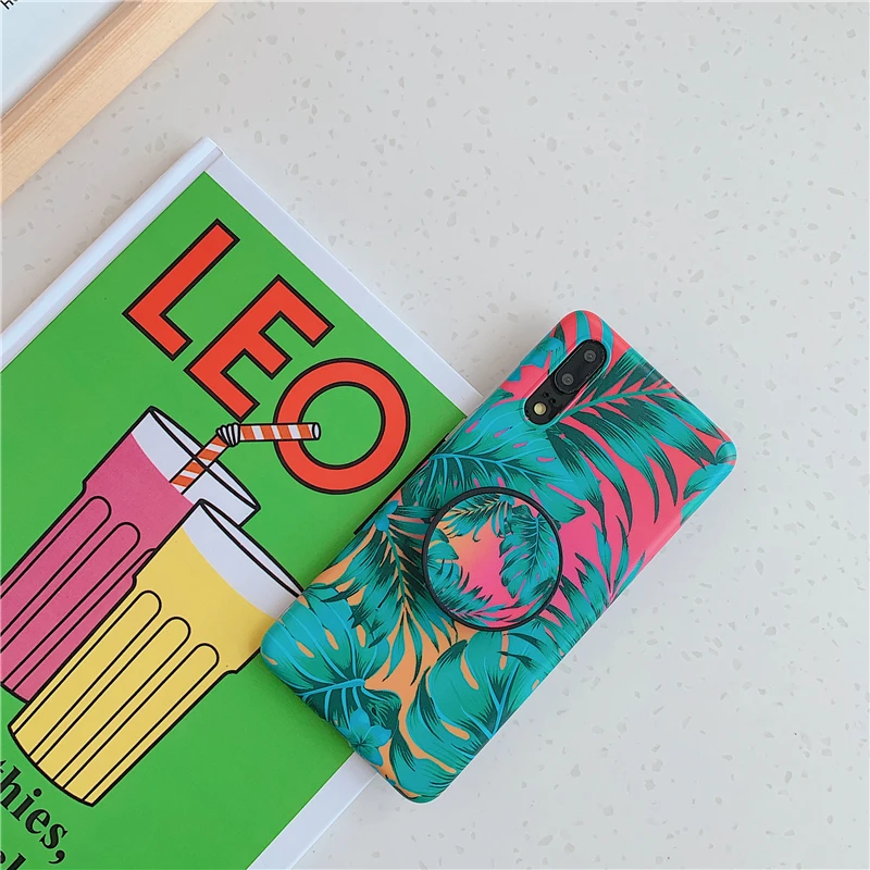 HXM Hloder стенд цветок чехол для huawei mate 20 30 задняя крышка mate 30 Lite mate 30 Pro Телефон Coque IMD силиконовый матовый корпус