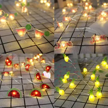 

2M 20Led lights fruit star pendant copper wire light String Light Star Rainbow Heart Shape Pendant String lamp Home Party Decor