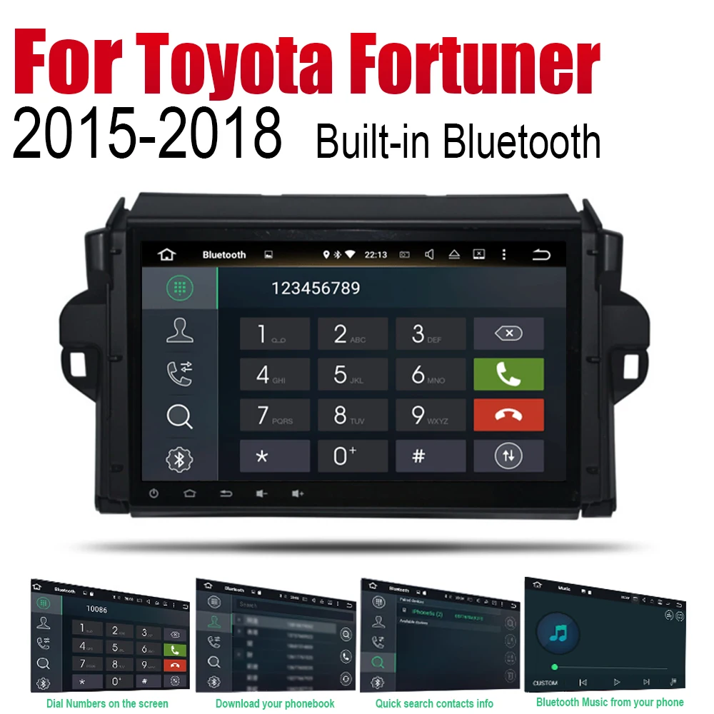 Автомобильный плеер GPS навигация для Toyota Fortuner SW4 2015 2016 2017 2018 Автомобильная