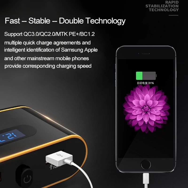 QC3.0 в машину с USB, туманный распылитель, Зарядное устройство вольтметр 12V 24V Мощность Разъем Автомобильный Разветвитель для сотового телефона gps