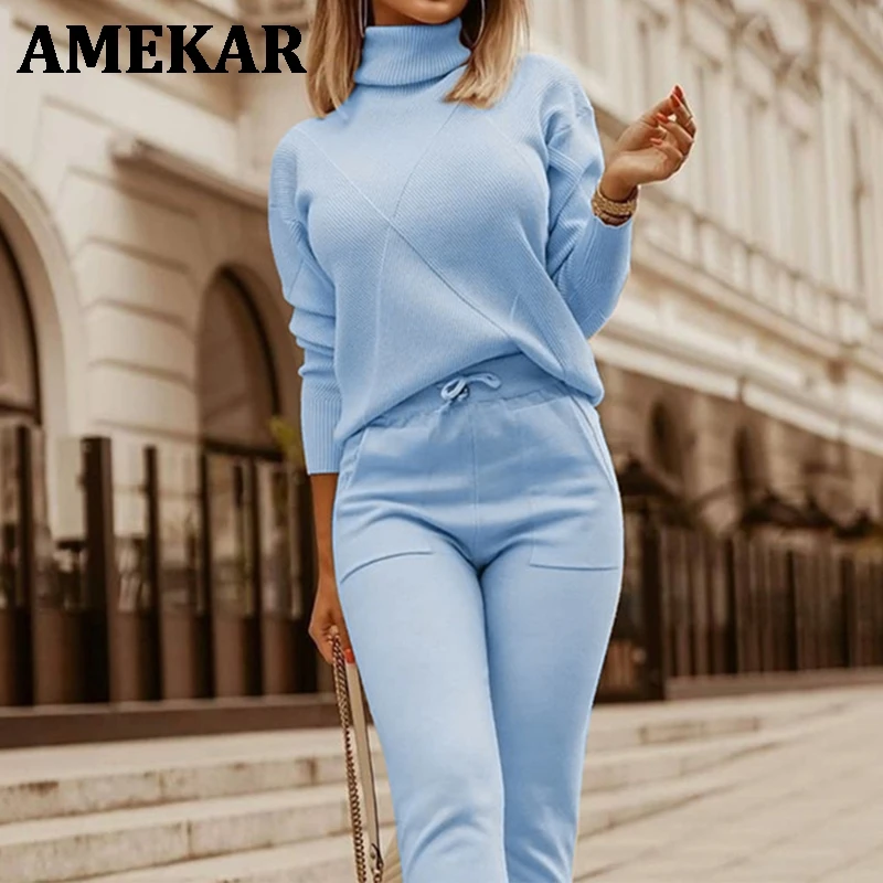 Winter Two Pieces Tracksuit Women's Warm Oversized Sweatshirt Hoodies Chandal Ropa De Mujer Sports Jogging Suits Female Sets