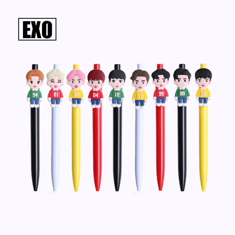 

Korea Pen Figure Pen Action Toy Figures Figure Keyring Theme Cute Q Version Student Gel Water Pen Student Office Stationery Gift