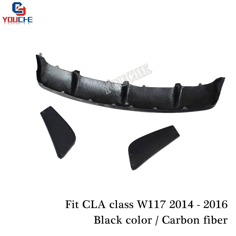 W117 карбоновый задний диффузор бампер для Mercedes C117 CLA класс- CLA180 CLA200 CLA250 CLA45 AMG посылка