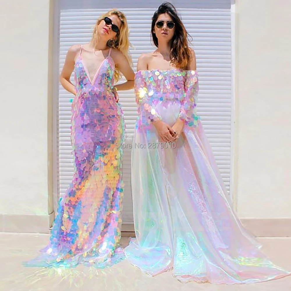 

Блестящее Новое поступление, длинное вечернее платье А-силуэта с V-образным вырезом и открытыми плечами, вечернее платье в пол из органзы с блестками, на молнии