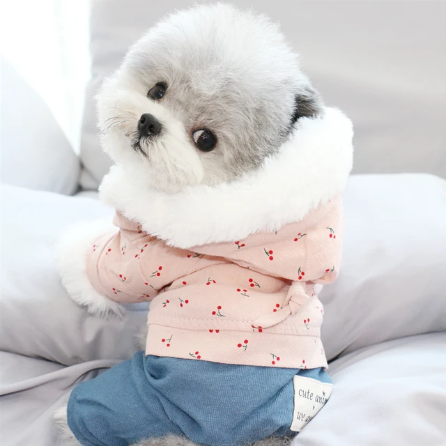 Winter Dog Outfit Thicken Warm Dog Clothes Jumpsuit Coat Jacket Puppy Overalls Yorkshire Pomeranian Poodle Bichon Costume 5