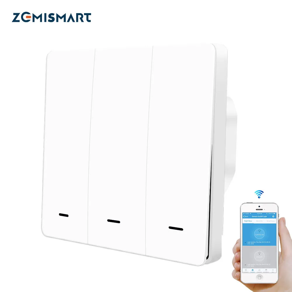 Zemismart Zigbee 3.0 Eu Push Switches One Two Three Gangs Wall Light