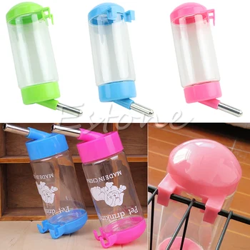 

Fashion Pet Water Dispenser Dog Bird Hanging Bottle Auto Feeder Rabbit 500ml