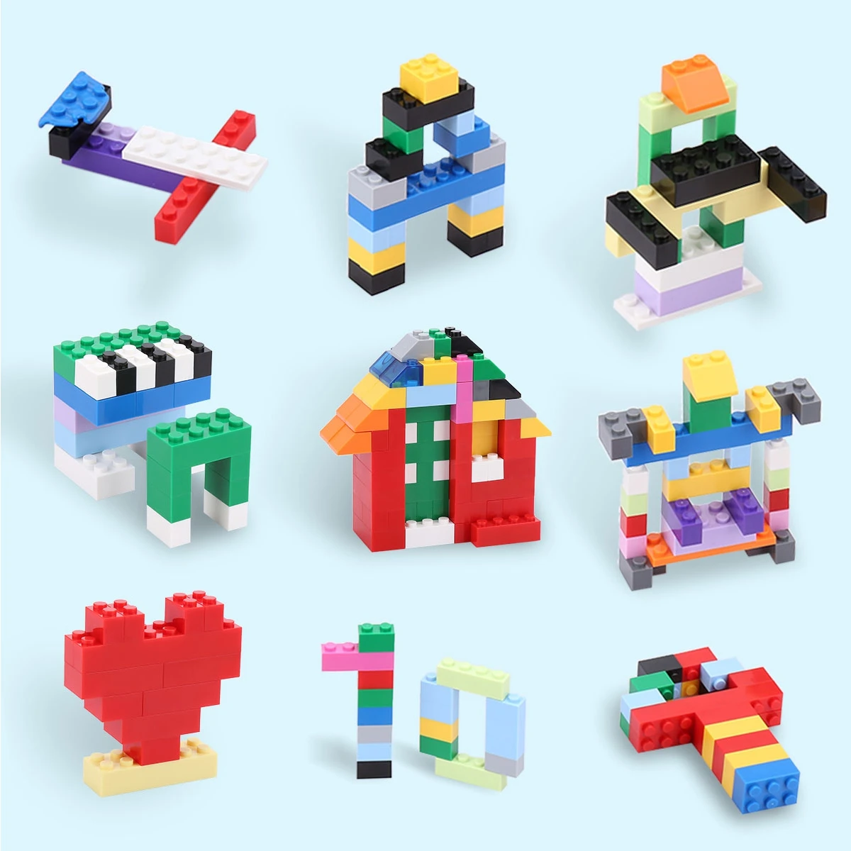 Compatível com Todos os Principais Kit de Tijolos de Construção Básica Educacional Faça Você Mesmo Conjunto Tipos 1000 Pçs 8 Brinquedos e hobbies