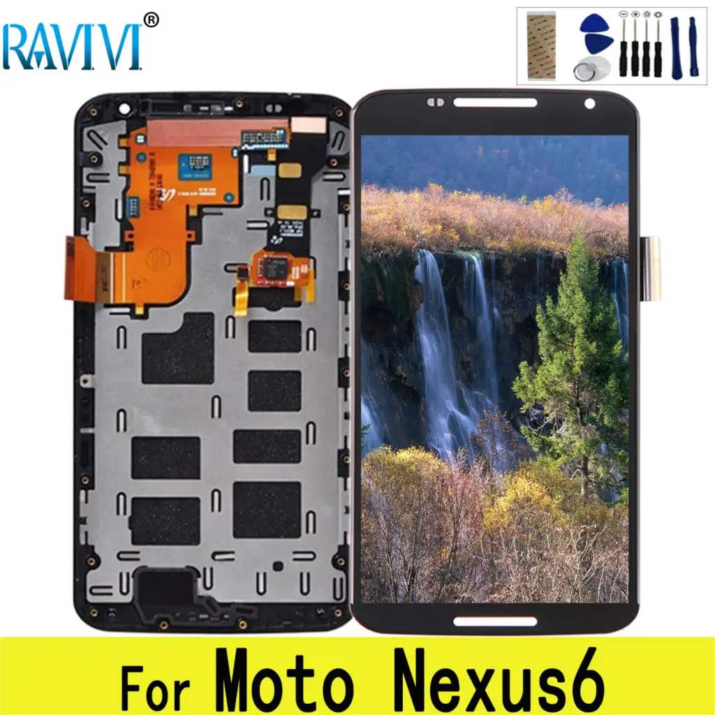 ЖК для Google Motorola Moto Nexus 6 XT1100 ЖК-экран дигитайзер сборка Замена для Motorola Nexus 6