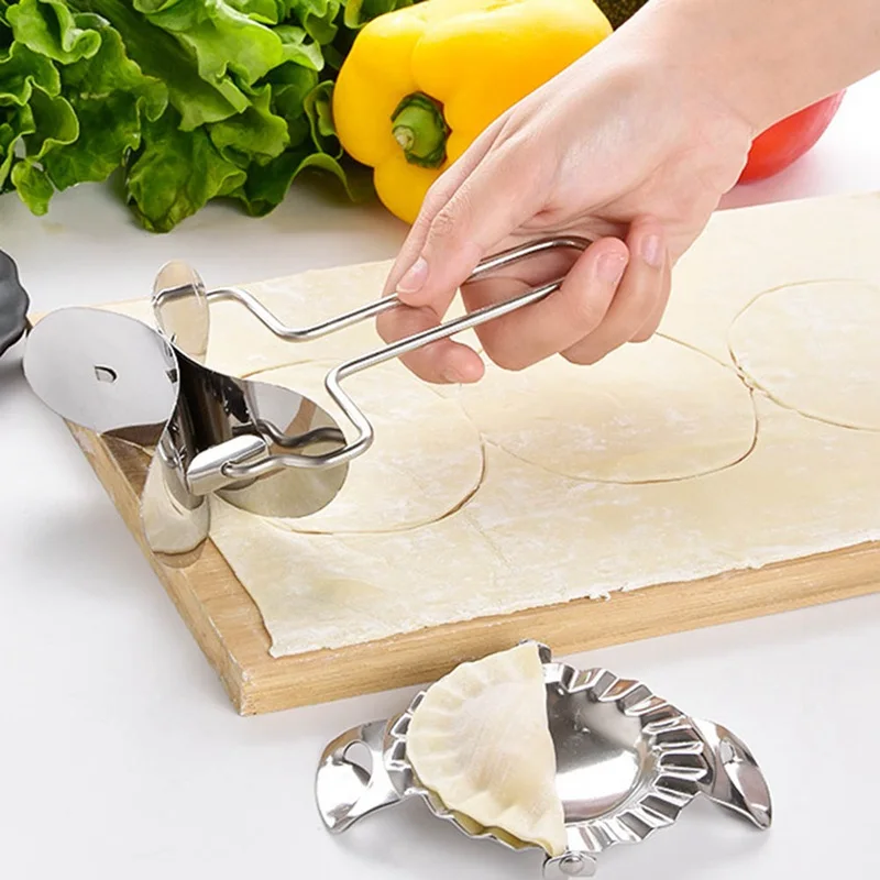 

1Set Stainless Steel Dumpling Maker Wraper Dough Cutter Pie Ravioli Dumpling Mould Kitchen Product Cutting Tools Cooking Tools