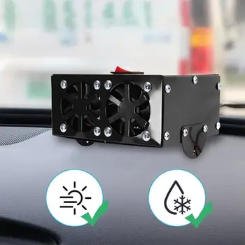 

Cooling Heating 12/24V Defroster Defog Car Heater Electric Fan Heater Heated Windshield Electric Device Rotate Defo L2W0