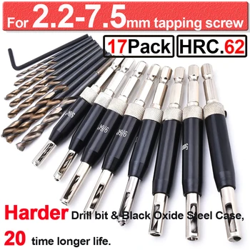 

Black Oxide Self Centering Lock Hinge Drill Bit Set Hardware Drawer Pilot Hole Guides For Stainless Steel Drilling Bit Set D30