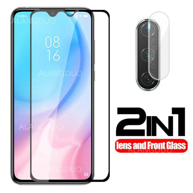 Защитное стекло 2 в 1 для xiaomi mi 9 lite poco X3 f2 pro 9se A3 10 легкий протектор экрана объектива