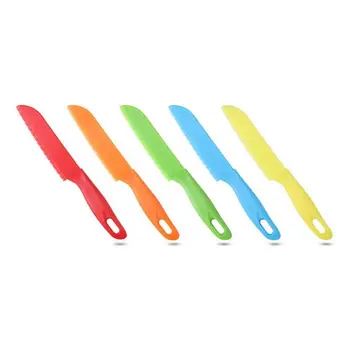

5 Pieces Kids Kitchen Knife Set, Toddler’Plastic Kitchen Knife Set K92D